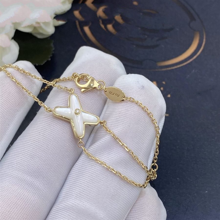 [ECHO ]JEUX BRACELET WHITE MOP GOLD 1 DIAMOND