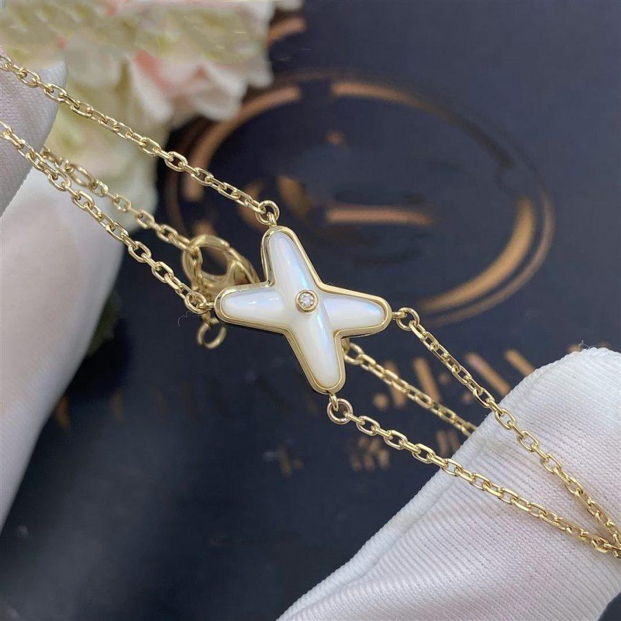 [ECHO ]JEUX BRACELET WHITE MOP GOLD 1 DIAMOND