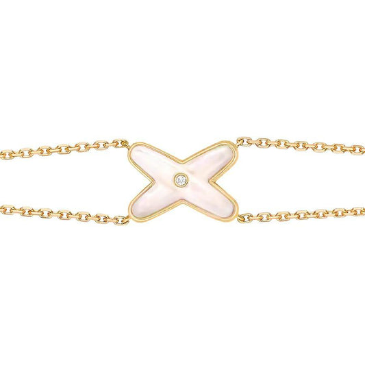 [ECHO ]JEUX BRACELET WHITE MOP GOLD 1 DIAMOND