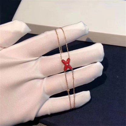 [ECHO ]JEUX BRACELET CARNELIAN PINK GOLD 1 DIAMOND