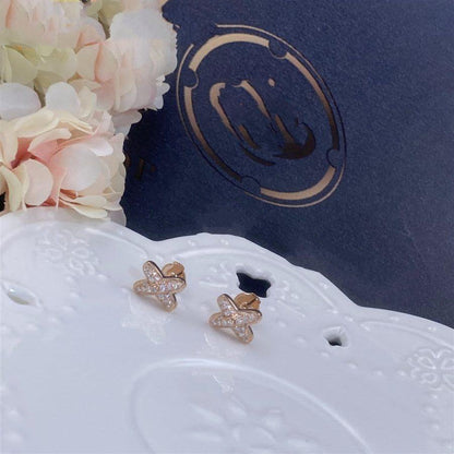 [ECHO ]JEUX DE PINK GOLD DIAMOND EARRINGS
