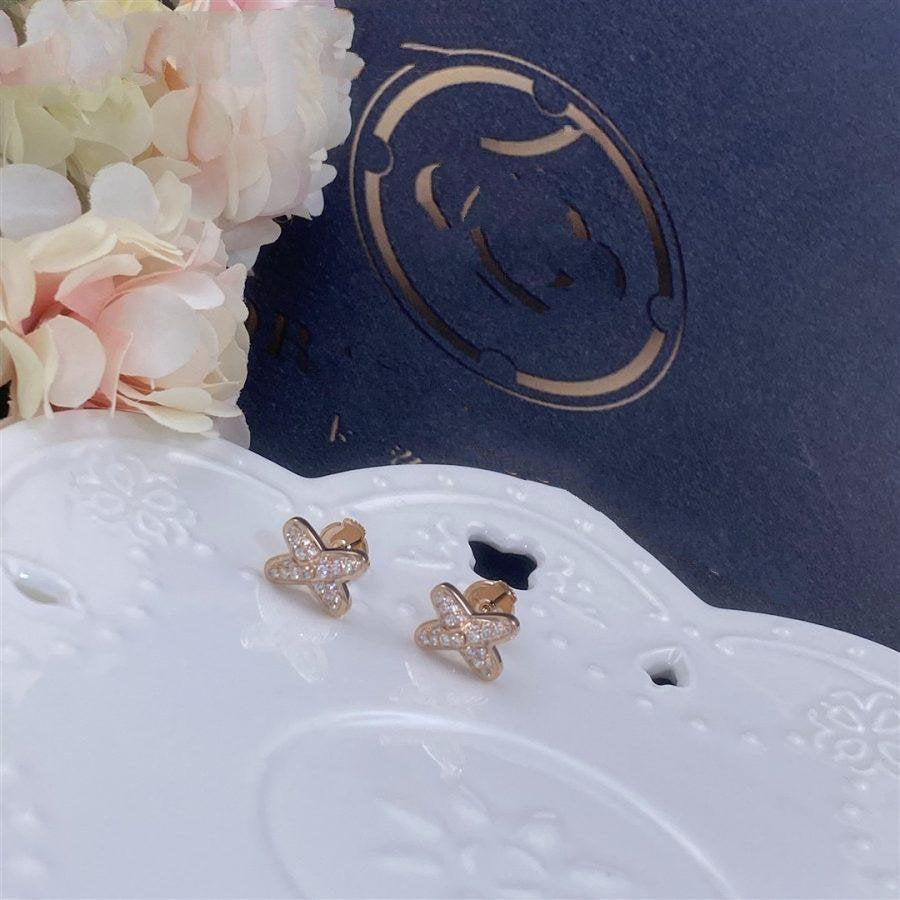 [ECHO ]JEUX DE PINK GOLD DIAMOND EARRINGS