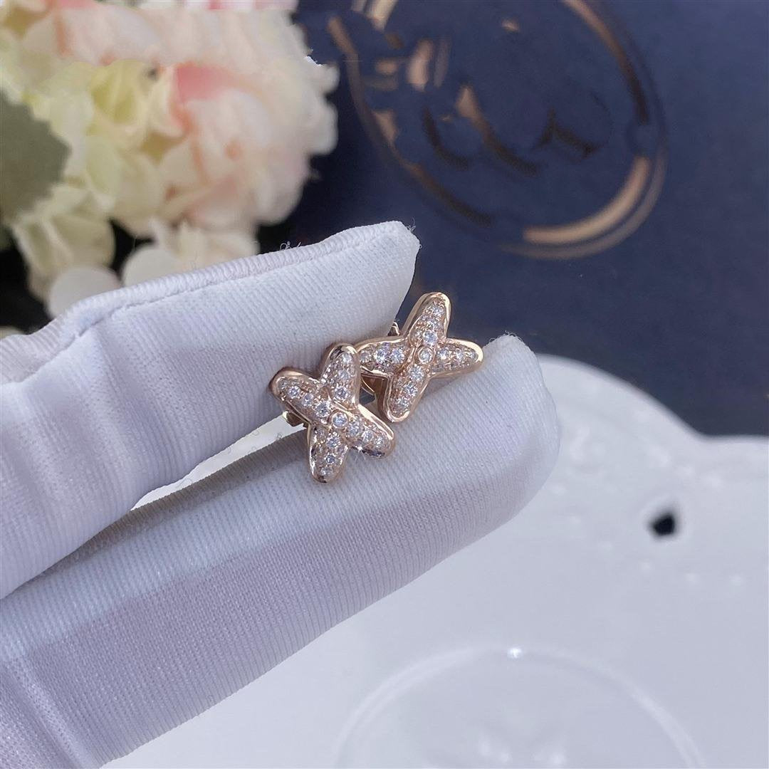 [ECHO ]JEUX DE PINK GOLD DIAMOND EARRINGS
