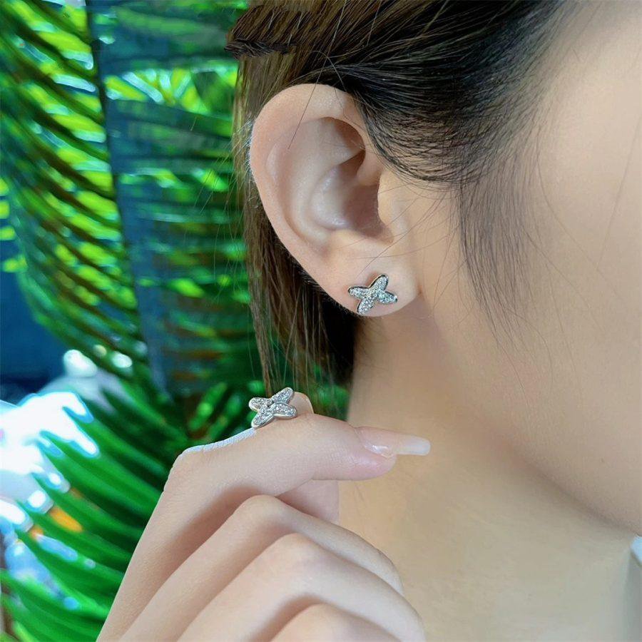 [ECHO ]JEUX DE SILVER DIAMOND EARRINGS