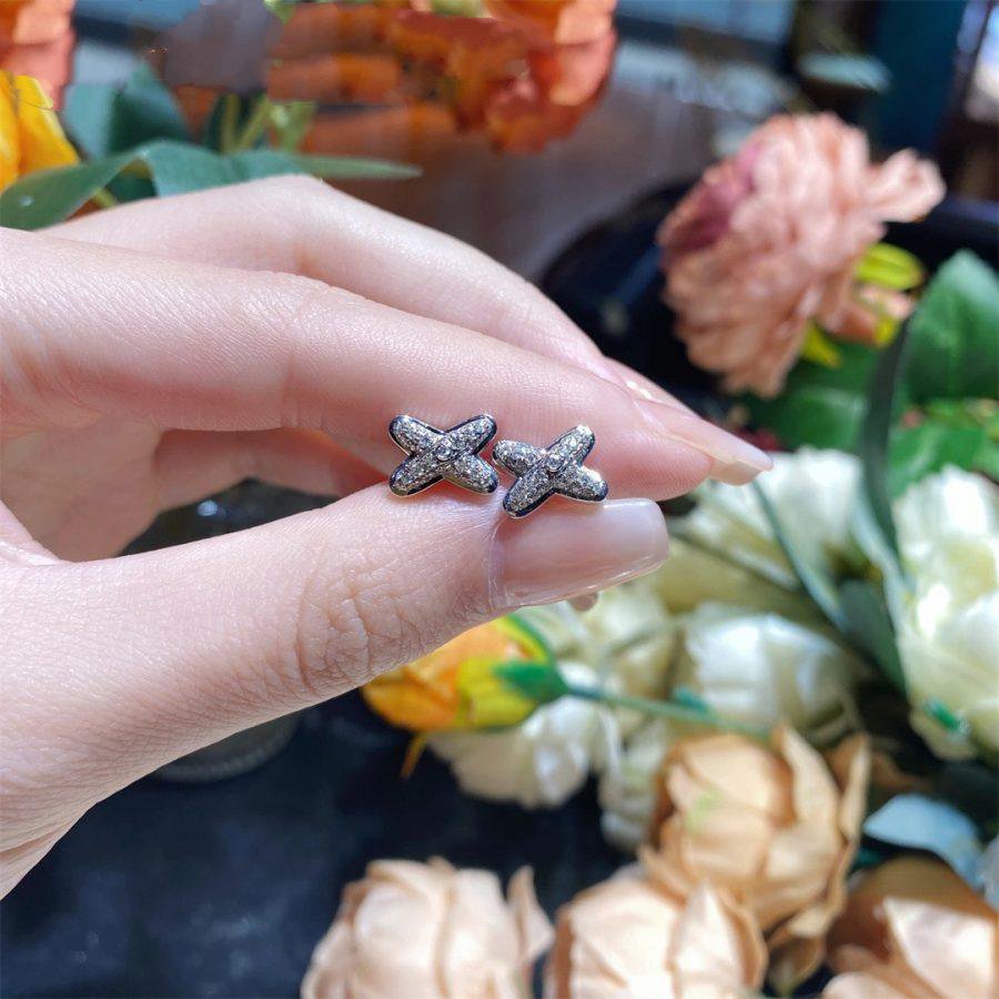 [ECHO ]JEUX DE SILVER DIAMOND EARRINGS
