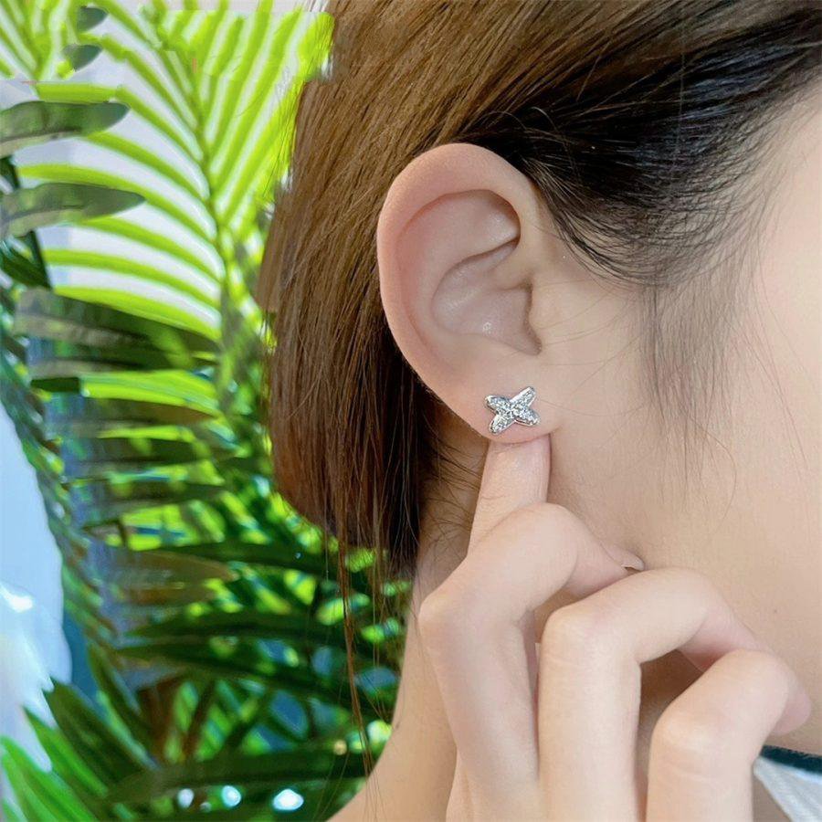 [ECHO ]JEUX DE SILVER DIAMOND EARRINGS
