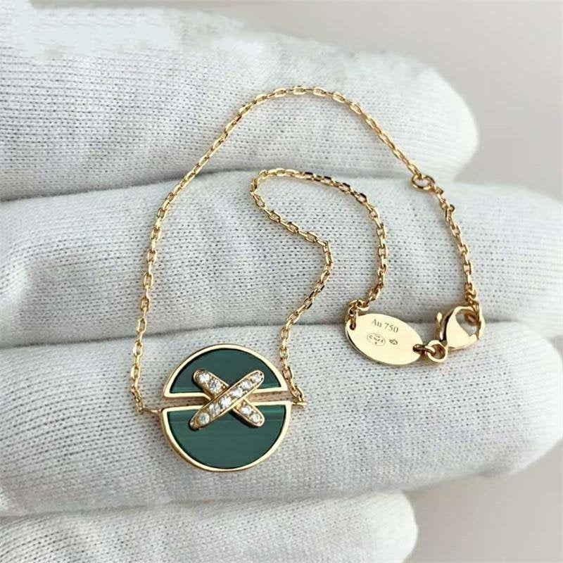 [ECHO ]JEUX DE BRACELET MALACHITE PINK GOLD DIAMONDS