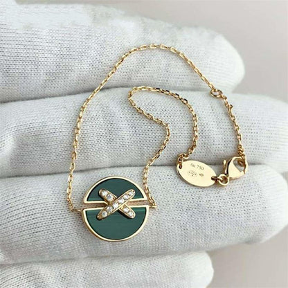 [ECHO ]JEUX DE BRACELET MALACHITE PINK GOLD DIAMONDS