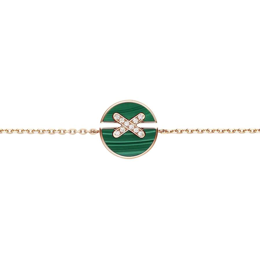 [ECHO ]JEUX DE BRACELET MALACHITE PINK GOLD DIAMONDS