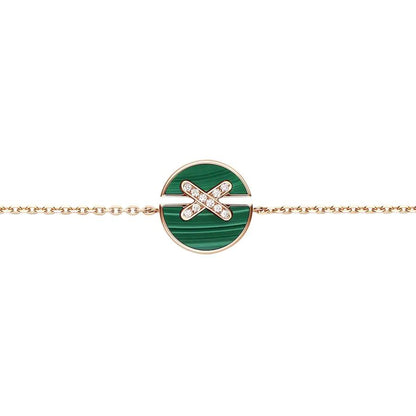 [ECHO ]JEUX DE BRACELET MALACHITE PINK GOLD DIAMONDS