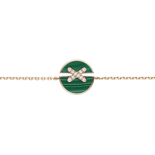 [ECHO ]JEUX DE BRACELET MALACHITE PINK GOLD DIAMONDS