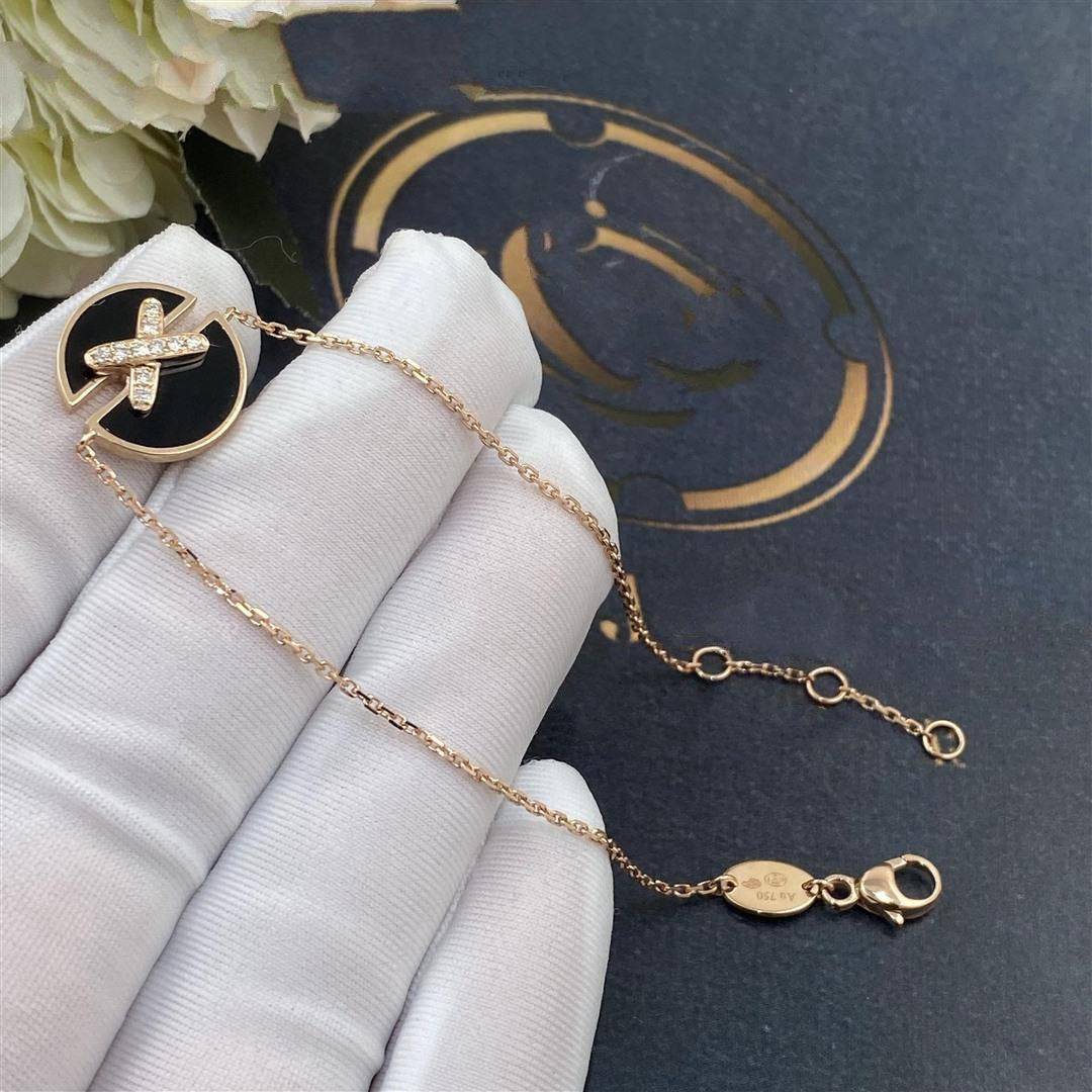 [ECHO ]JEUX DE BRACELET ONYX PINK GOLD DIAMOND