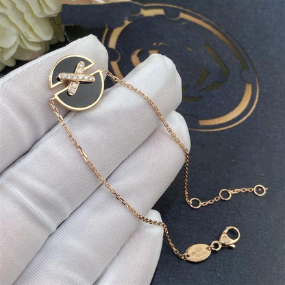 [ECHO ]JEUX DE BRACELET ONYX PINK GOLD DIAMOND