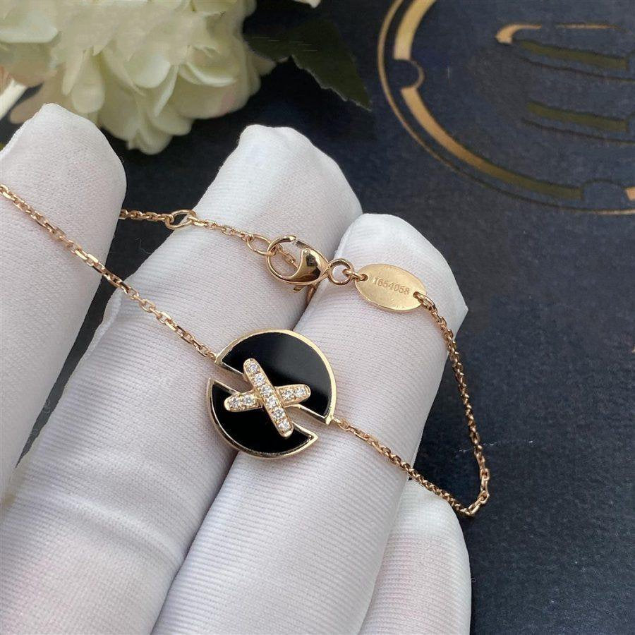 [ECHO ]JEUX DE BRACELET ONYX PINK GOLD DIAMOND