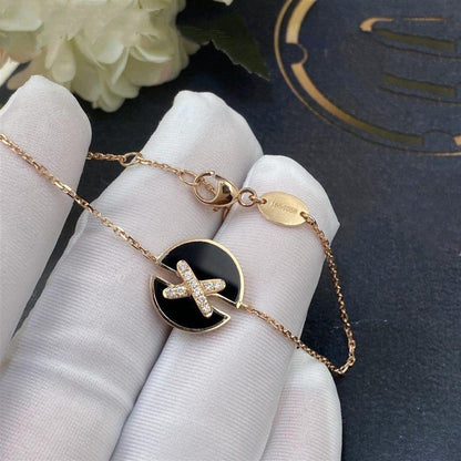 [ECHO ]JEUX DE BRACELET ONYX PINK GOLD DIAMOND