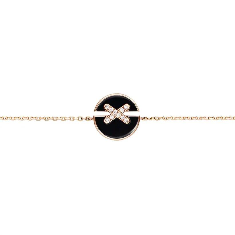 [ECHO ]JEUX DE BRACELET ONYX PINK GOLD DIAMOND
