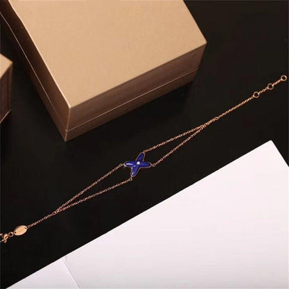 [ECHO ]Hollow Design Four-Leaf Clover Flower Shape Ring
