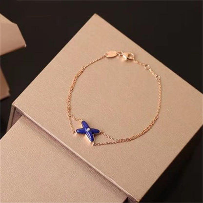 [ECHO ]Hollow Design Four-Leaf Clover Flower Shape Ring