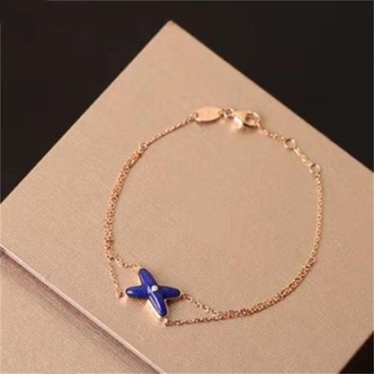 [ECHO ]Hollow Design Four-Leaf Clover Flower Shape Ring