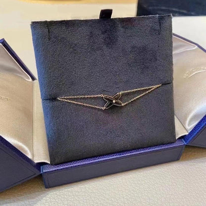 [ECHO ]JEUX BRACELET ONYX PINK GOLD 1 DIAMOND