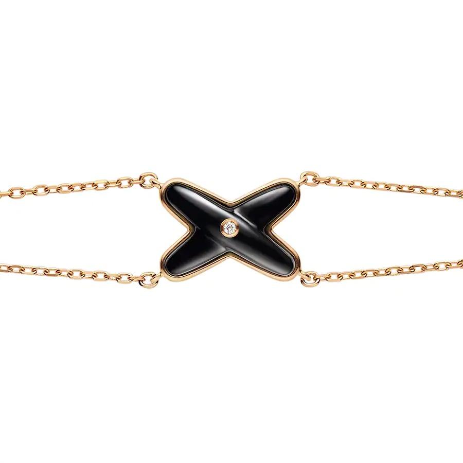 [ECHO ]JEUX BRACELET ONYX PINK GOLD 1 DIAMOND