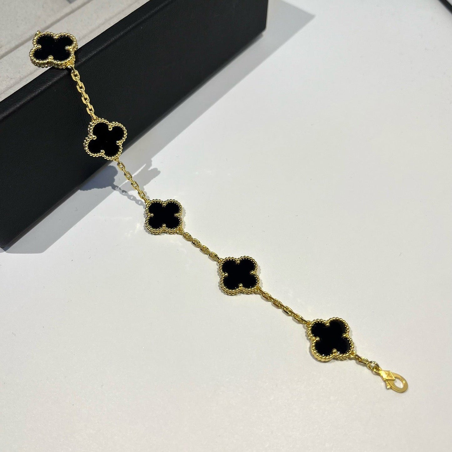[ECHO ]CLOVER  5 MOTIFS BLACK ONYX BRACELET
