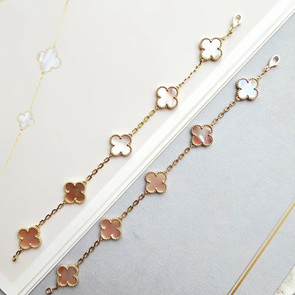 [ECHO ]CLOVER 5 PINK MOP BRACELET