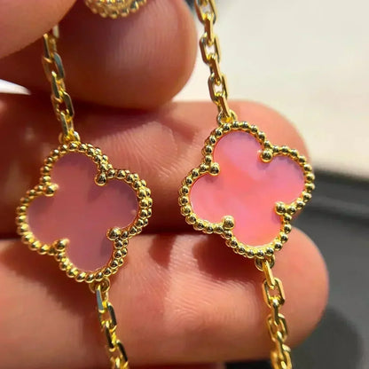 [ECHO ]CLOVER 5 PINK MOP BRACELET