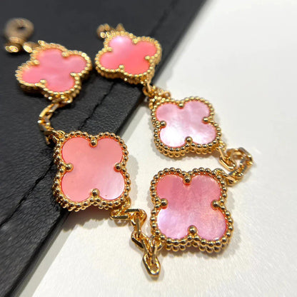 [ECHO ] CLOVER 5 MOTIFS  PINK MOP BRACELET COLLECTION