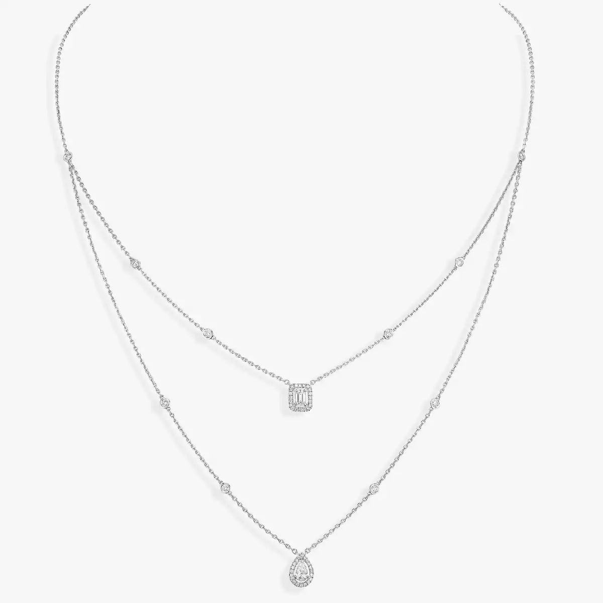 [ECHO]Diamond Necklace My Twin 2 Rows
