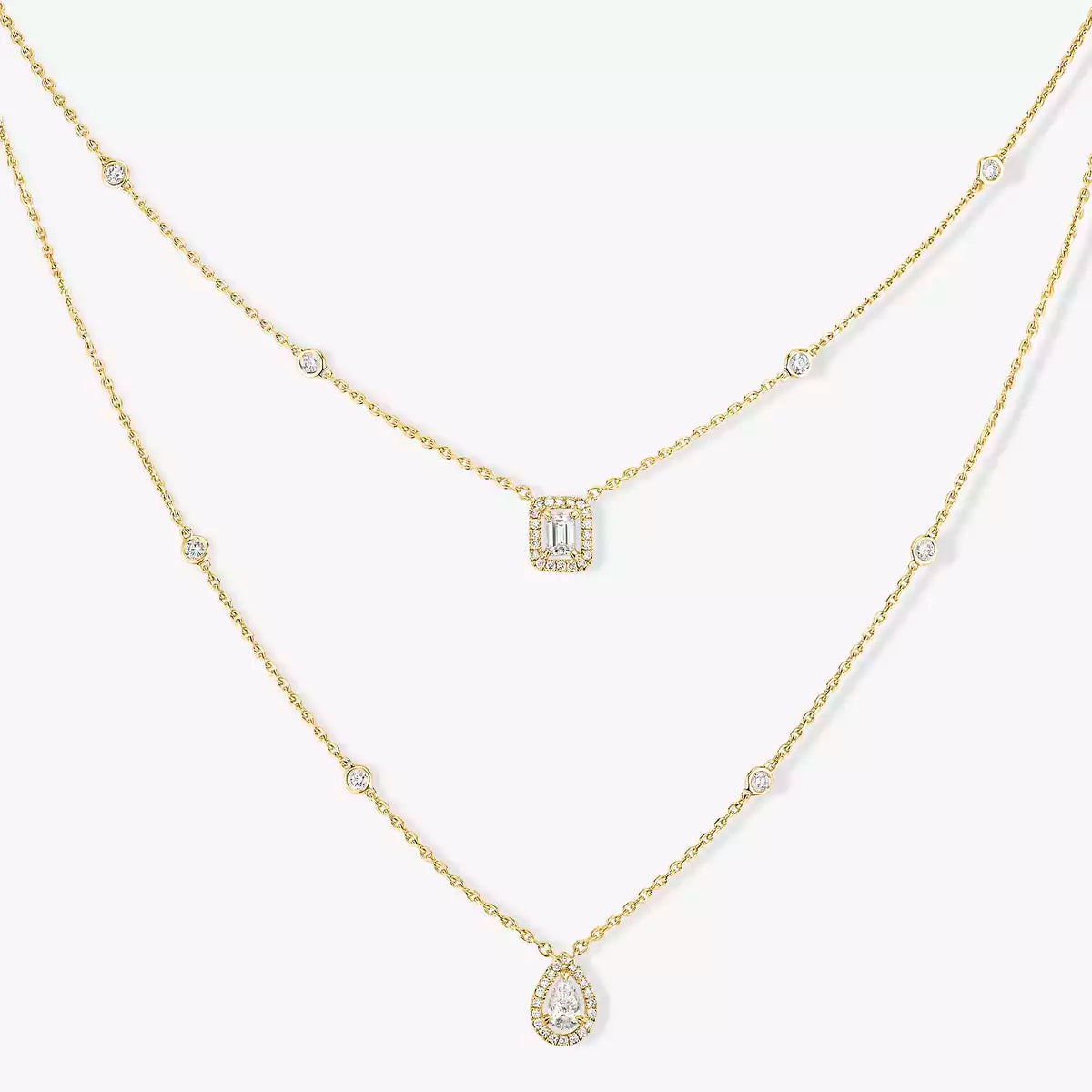 [ECHO]Diamond Necklace My Twin 2 Rows