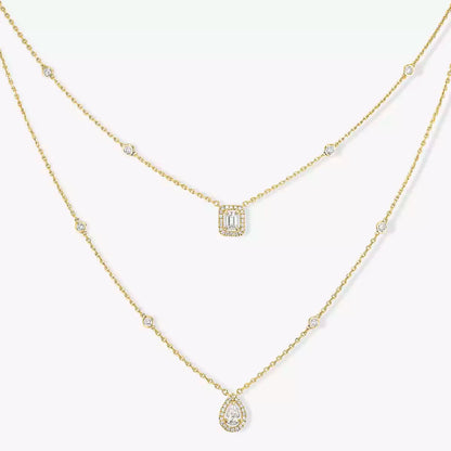 [ECHO]Diamond Necklace My Twin 2 Rows