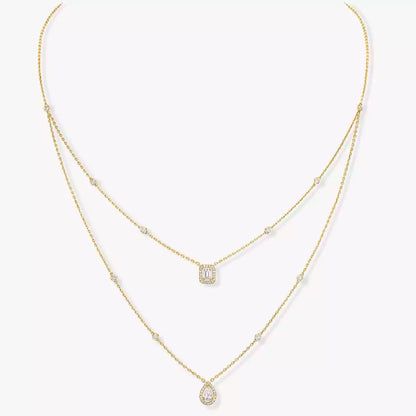 [ECHO]Diamond Necklace My Twin 2 Rows