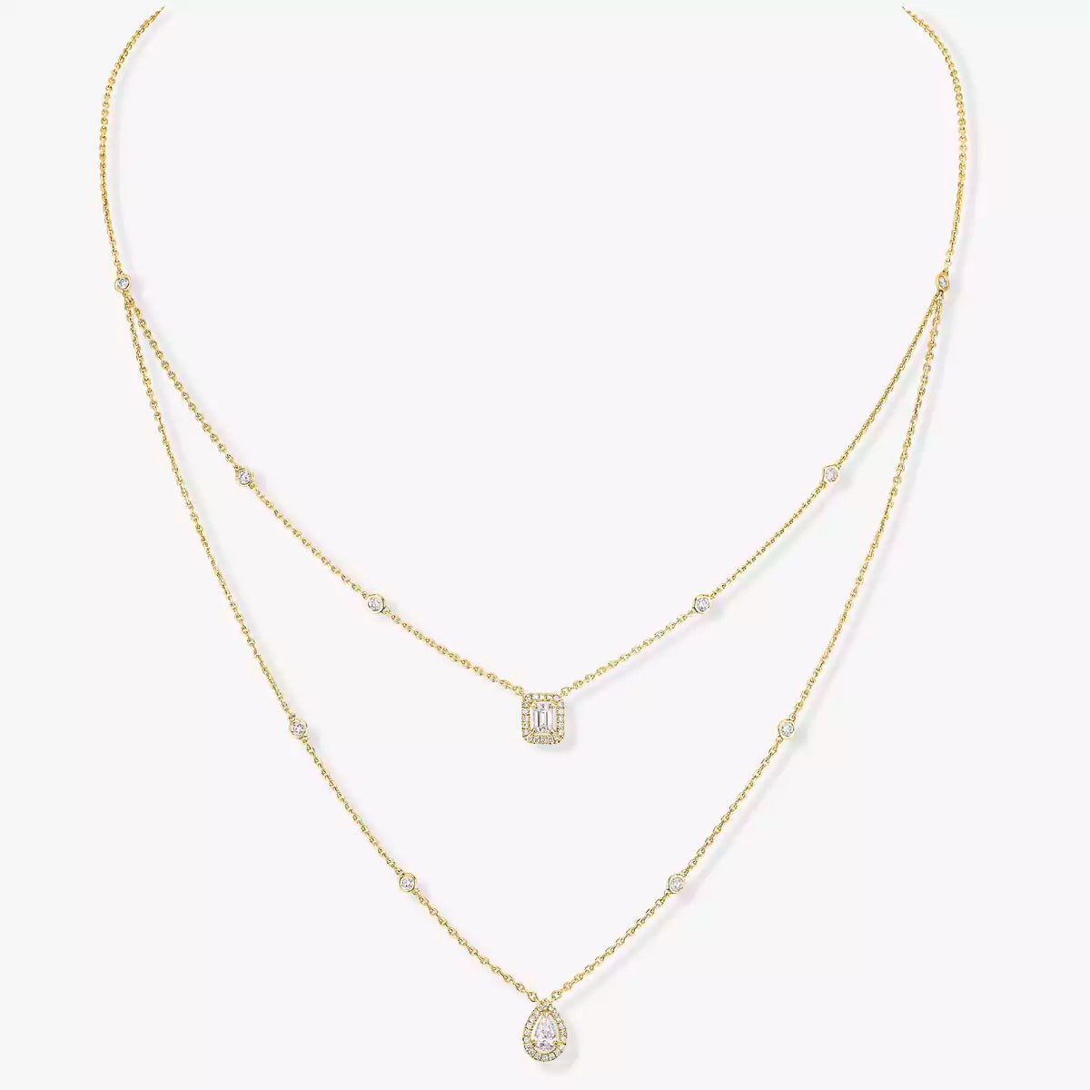[ECHO]Diamond Necklace My Twin 2 Rows