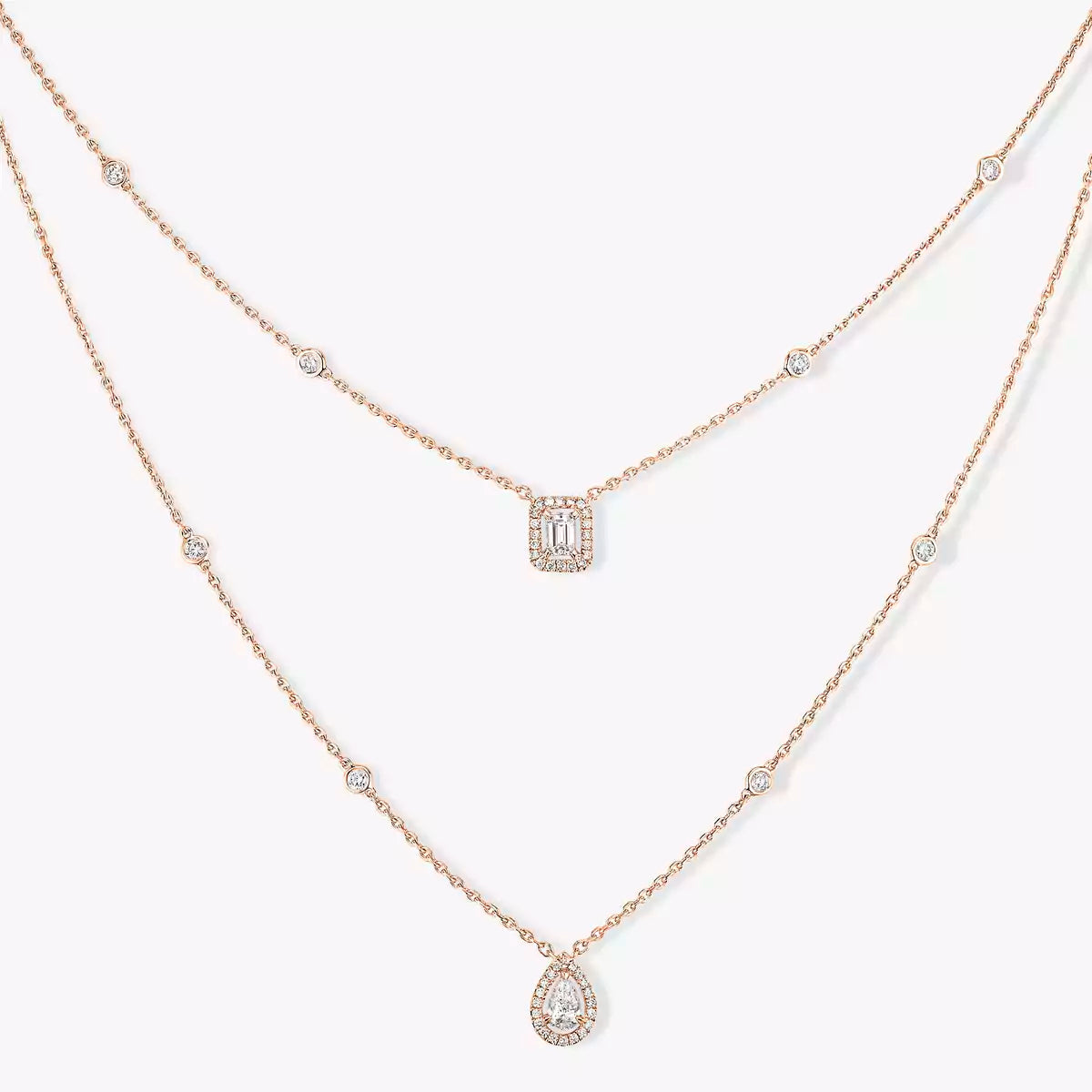 [ECHO]Diamond Necklace My Twin 2 Rows