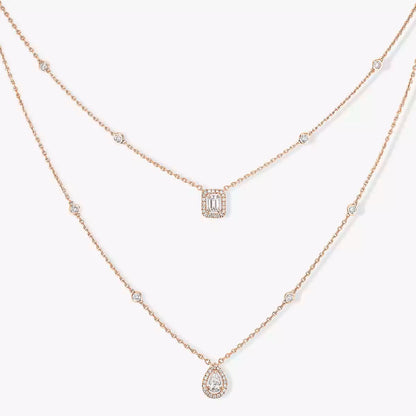 [ECHO]Diamond Necklace My Twin 2 Rows