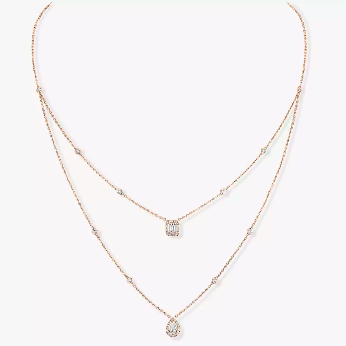 [ECHO]Diamond Necklace My Twin 2 Rows