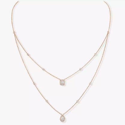 [ECHO]Diamond Necklace My Twin 2 Rows