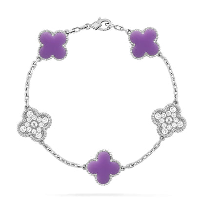 [ECHO ]CLOVER 5 MOTIF LIGHT PURPLE BRACELET COLLECTION