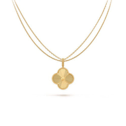 [ECHO ]CLOVER 25MM PEDANT NECKLACE GOLD