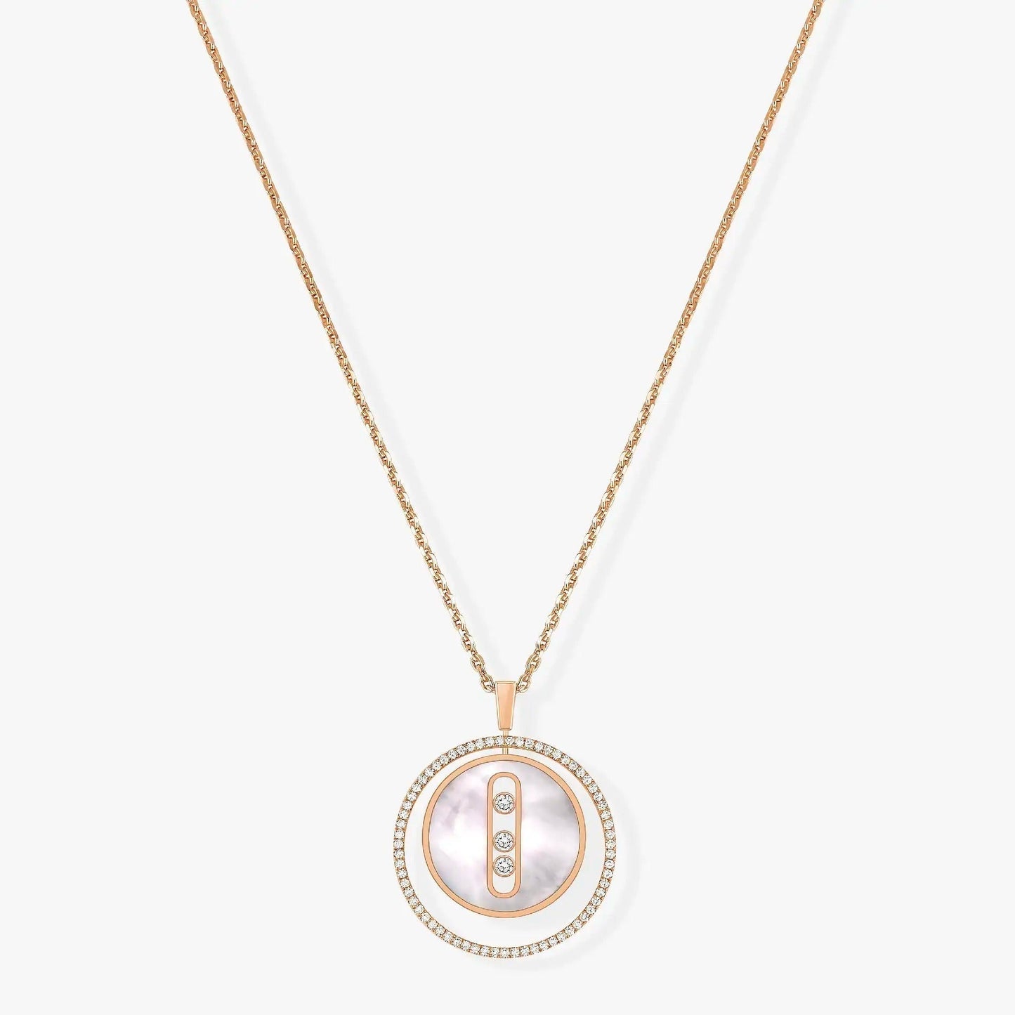 [ECHO]LUCKY MOVE MM NACRE BLANCHE DIAMOND NECKLACE