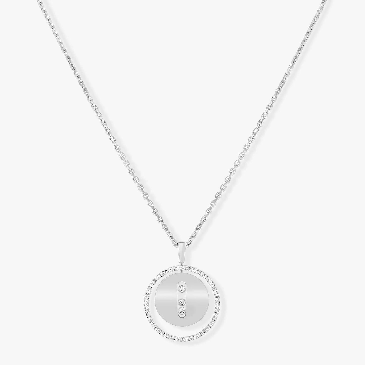 [ECHO]LUCKY MOVE MM SILVER DIAMOND NECKLACE
