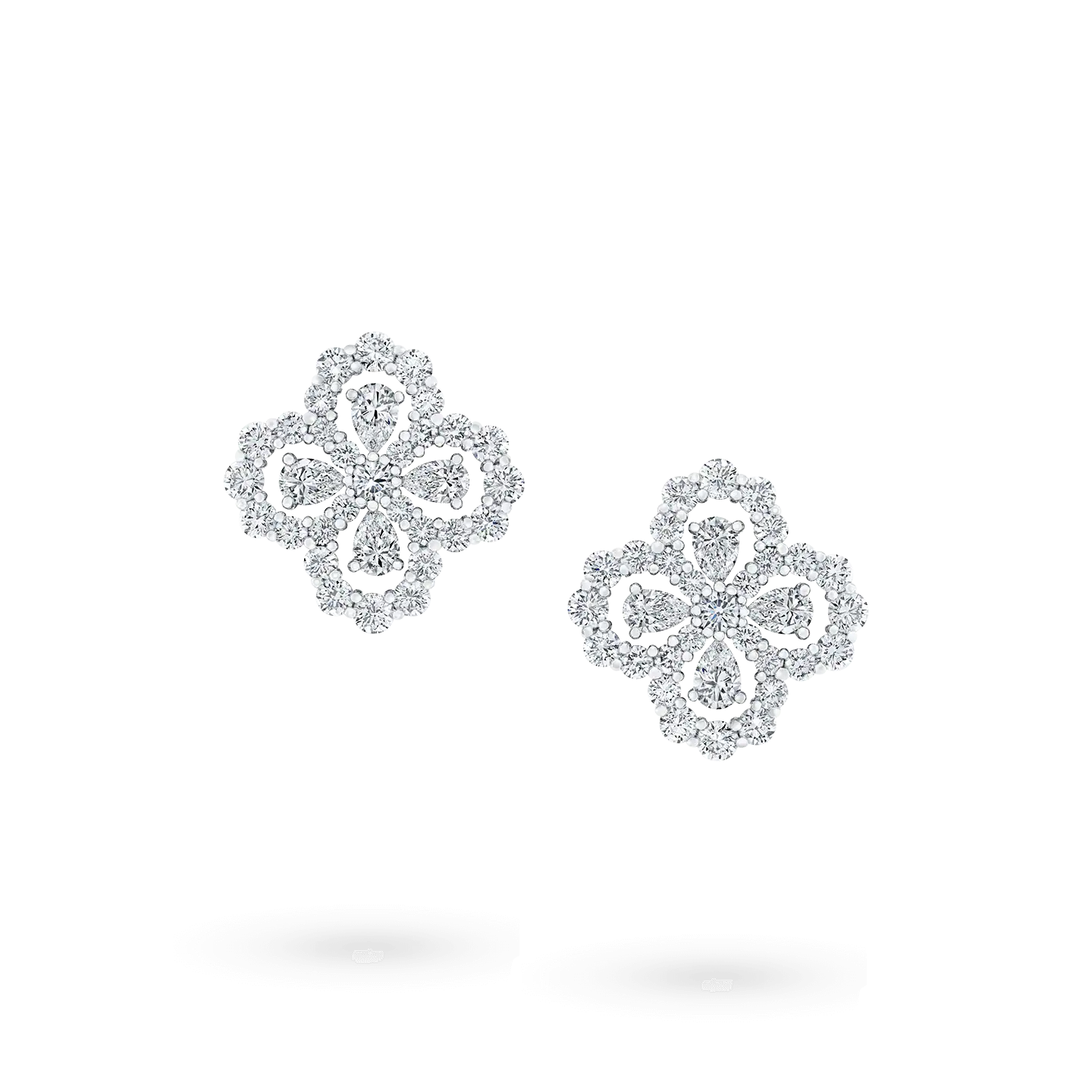 [ECHO ]LOOP EARRINGS FULL MOTIF DIAMOND 16MM