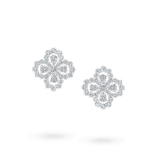 [ECHO ]LOOP EARRINGS FULL MOTIF DIAMOND 16MM
