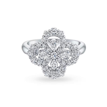 [ECHO ]LOOP RING FULL MOTIF DIAMOND 16MM SILVE