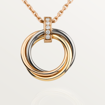 [ECHO ]TRINITY NECKLACE GOLD  DIAMONDS