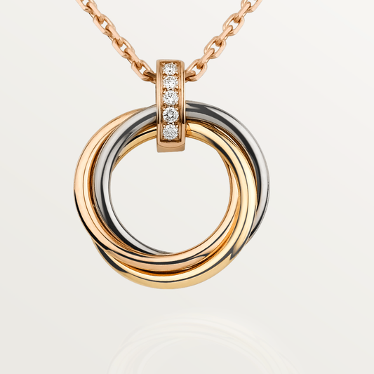 [ECHO ]TRINITY NECKLACE GOLD  DIAMONDS