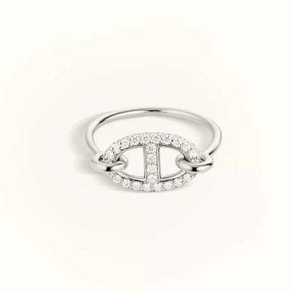 [ECHO ]RONDE SMALL SILVER DIAMOND RING