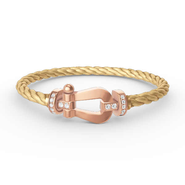 [ECHO ]FORCE LARGE HORSESHOE HALF DIAMOND BRACELET ROSE GOLD