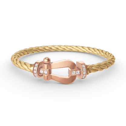 [ECHO ]FORCE LARGE HORSESHOE HALF DIAMOND BRACELET ROSE GOLD